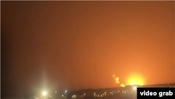 تصویر منتسب به حمله هوایی به صنایع دفاع در نزدیکی اصفهان