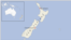 A map of New Zealand showing the cities of Auckland and Christchurch.