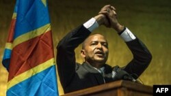 L'opposant congolais Moïse Katumbi lors du lancement de son mouvement politique "Ensemble pour le changement" à Johannesburg, le 12 mars 2018.