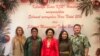 Konsul Jenderal RI di Houston Henk Edward Saroinsong dan Istri sebagai tuan rumah dalam open house acara Natal di Wisma Indonesia, Houston.