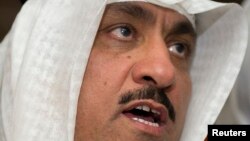 FILE - Kuwaiti former member of parliament and opposition politician Musallam al-Barrak, April 15, 2013.