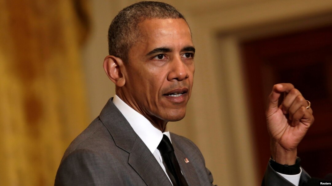 U.S. President Barack Obama speaks about the Bastille Day truck attack in Nice at the Diplomatic Corps Reception at the White House in Washington, July 15, 2016. 