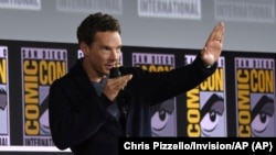 Benedict Cumberbatch hadir di acara pengumuman film the 'Doctor Strange in the Multiverse of Madness' di acara panel Marvel Studios di Comic-Con International, 20 Juli, 2019, di San Diego, California (dok: Chris Pizzello/Invision/AP)