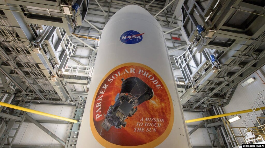 United Launch Alliance Delta IV Heavy rocket payload fairing, NASA's Parker Solar Probe.