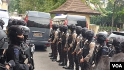 Kepolisian Indonesia siaga untuk menghadapi situasi pada Rabu, 22 Mei 2019 mendatang (VOA/Sasmito).