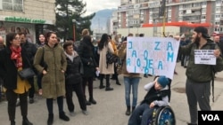 Protesti pred Vladom BiH zbog stanja u Zavodu u Pazariću, 21. novembar 2019.