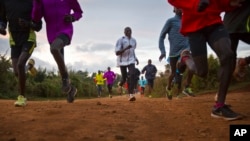 Wanariadha wa Kenya katika mazoezi magharibi mwa Kenya