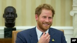 Pangeran Harry dari Inggris dalam kunjungan ke Gedung Putih, 2015. (AP/Manuel Balce Ceneta)