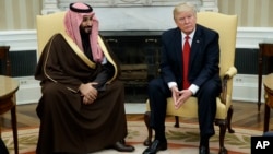 Mohammed ben Salmane et Donald Trump à la Maison Blanche, Washington, le 20 mars 2018
