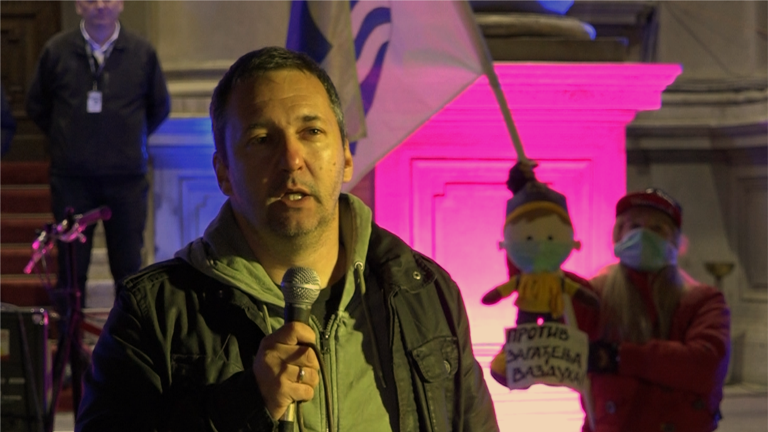 Aktivista inicijative Ne davimo Beograd Vladimir Radojičić, Foto: VOA