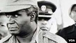 Kenneth Kaunda (left,) Samora Machel (center), Julius Nyerere