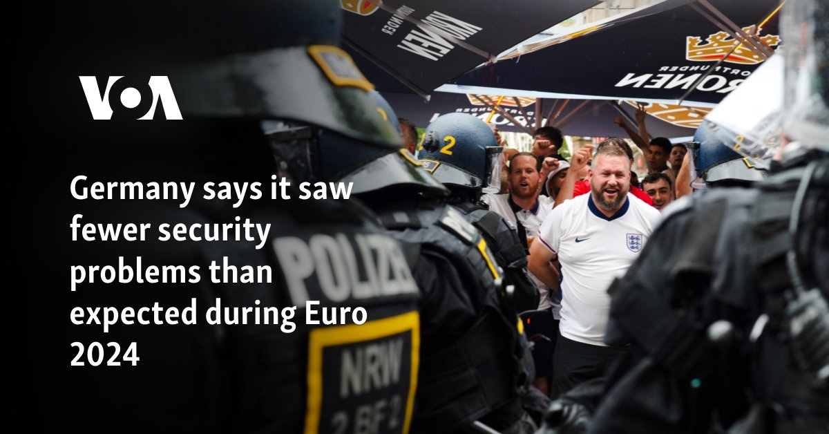 Germany says it saw fewer security problems than expected during Euro 2024