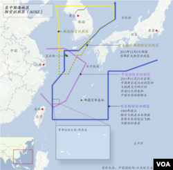 东中国海地区防空识别区： 韩国扩大后的防空识别区