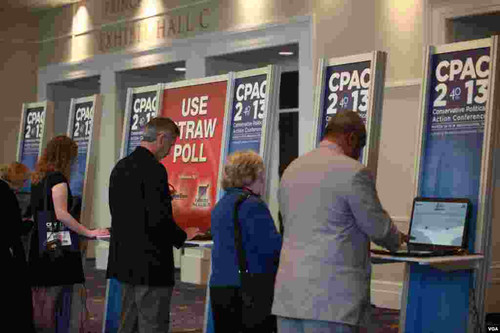 CPAC conference participants vote in straw poll