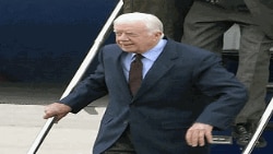 Former U.S. President Jimmy Carter visits North Korea, August 25, 2010