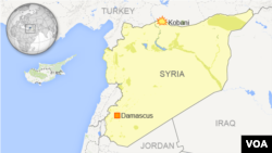 شهر کردنشین کوبانی در مرز سوریه با ترکیه واقع است