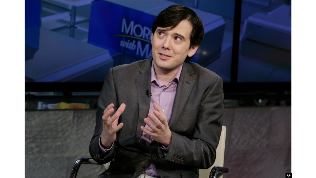FILE - Former pharmaceutical CEO Martin Shkreli speaks during an interview in New York, Aug. 15, 2017.