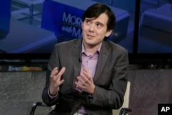 FILE - Former pharmaceutical CEO Martin Shkreli speaks during an interview in New York, Aug. 15, 2017.