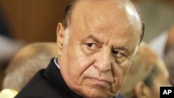 FILE - Yemen's President Abed Rabbo Mansour Hadi.