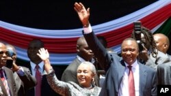 9일 케냐 나이로비에서 취임식을 가진 우후루 케냐타 대통령.