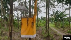 Lahan seluas 1 hektar di areal persawahan yang akan dibangun menjadi pura di Desa Sukahurip, Kabupaten Bekasi, Jawa Barat. (Foto: Sasmito Madrim)