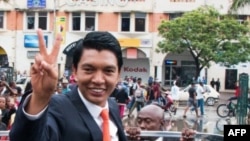 Le président Andry Rajoelina à Analakely, à Madagascar, le 8 janvier 2019.