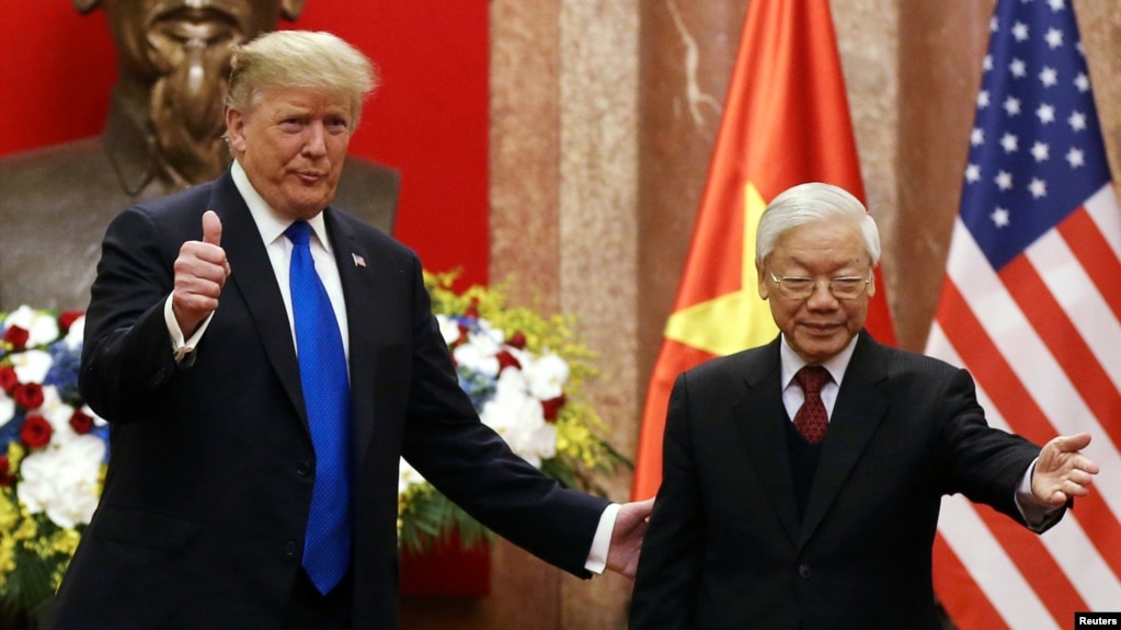 Tá»•ng thá»‘ng Hoa Ká»³ Donald Trump vÃ  Tá»•ng BÃ­ thÆ° -Chá»§ tá»‹ch nÆ°á»›c Nguyá»…n PhÃº Trá»ng táº¡i HÃ  Ná»™i, ngÃ y 27/2/2019.