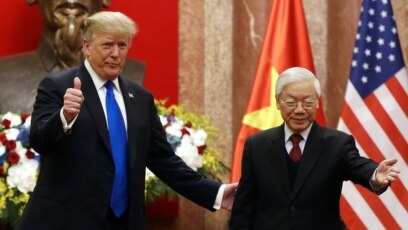 Tổng thống Hoa Kỳ Donald Trump và Tổng Bí thư -Chủ tịch nước Nguyễn Phú Trọng tại Hà Nội, ngày 27/2/2019.