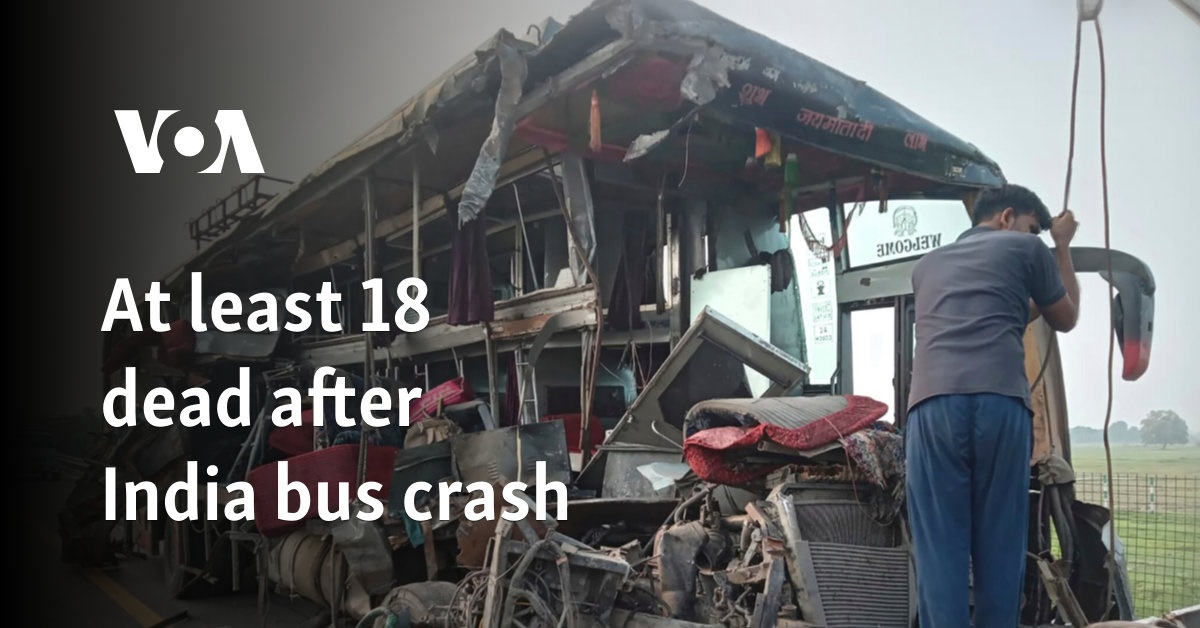 At least 18 dead after India bus crash