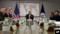 El presidente Obama habló durante una reunión del Consejo de Seguridad Nacional, el jueves, 25 de febrero de 2016.