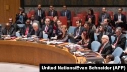 اقوامِ متحدہ کی سلامتی کونسل کے ایک اجلاس کا منظر