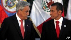 Los presidentes de Chile, Sebastián Piñera, y de Perú, Ollanta Humala, visitarán la Casa Blanca el 4 y el 11 de junio respectivamente.