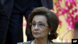 Egypt's former First Lady, Suzanne Mubarak, attends the Stop Human Trafficking Now forum in Luxor, southern Egypt (File Photo - December 11, 2010)