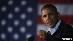 President Obama dalam salah satu kampanyenya di Ohio (Foto: dok). Dalam pidato mingguannya, Obama meyakinkan para korban bahwa negara mendukung mereka dengan memberikan bantuan untuk pemulihan kembali pasca badai Sandy.