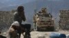 U.S. forces and Afghan security police are seen in Asad Khil in the Achin district of Jalalabad, east of Kabul, Afghanistan, April 17, 2017. 