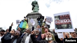 Manifestations contre le sort des Rohingyas en Birmanie, Bruxelles, Belgique, le 9 septembre 2017. 