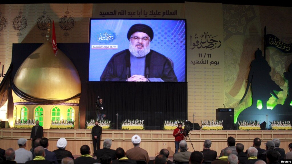 Лидер "Хезболлы" Хассан Настралла обращается к своим сторонникам