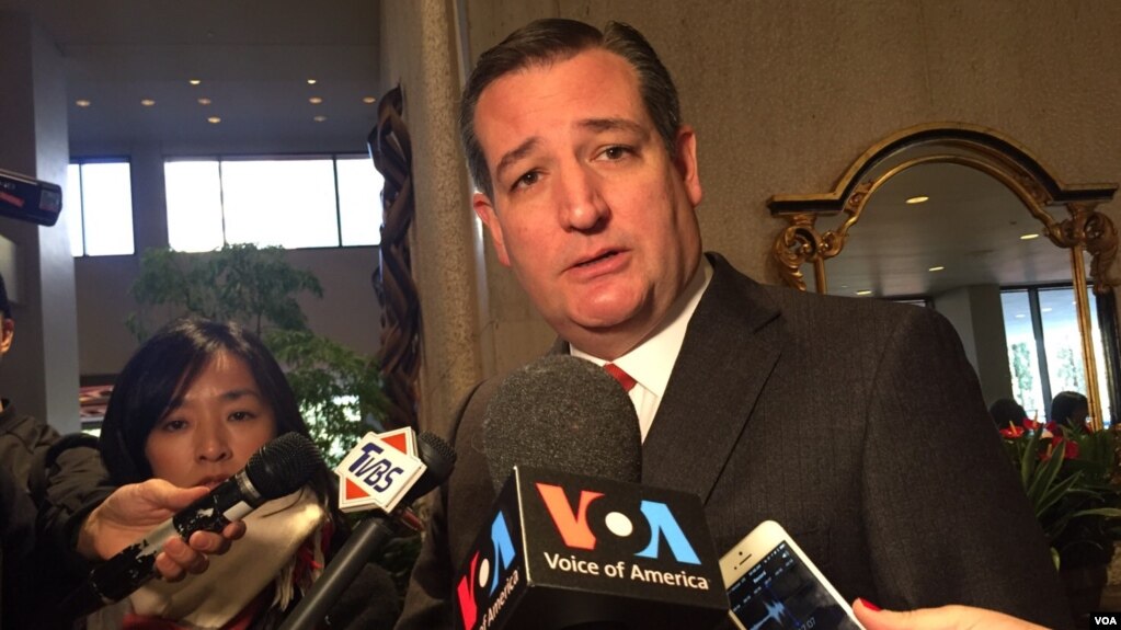 រូបឯកសារ៖ លោក Ted Cruz សមាជិកព្រឹទ្ធសភាអាមេរិកខាងគណបក្សសង្គ្រោះជាតិ។