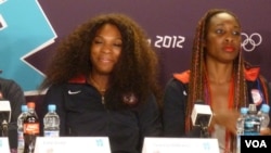 Venus (left) and Serena Williams Jul 26, 2012 (photo by Parke Brewer)