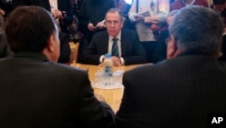 Сергей Лавров на встрече с представителями сирийской оппозиции. Москва, Россия. 11 марта 2013 года