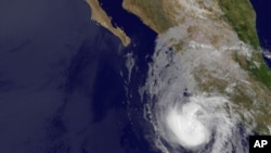 Imagen del huracán Bud, acercándose a las costas de México.