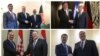 وزیر خارجه آمریکا در روز نخست کنفرانس با مقامات آلمان، افغانستان، کرواسی و نخست وزیر اقلیم کردستان عراق دیدار کرد. 
