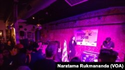 Kimokal di panggung SXSW 2018, Austin, Texas, 18 Maret 2018. (VOA/Naratama Rukmananda)