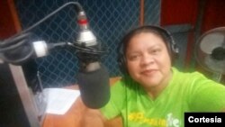 Kathia Reyes, periodista de Radio Darío en Nicaragua.