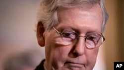 El líder de la mayoría del Senado de EE.UU., MItch McConnell, republicano por Kentucky, en foto de archivo del 26 de febrero de 2019.