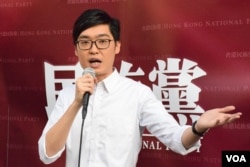 香港民族黨召集人陳浩天。（美國之音湯惠芸攝）