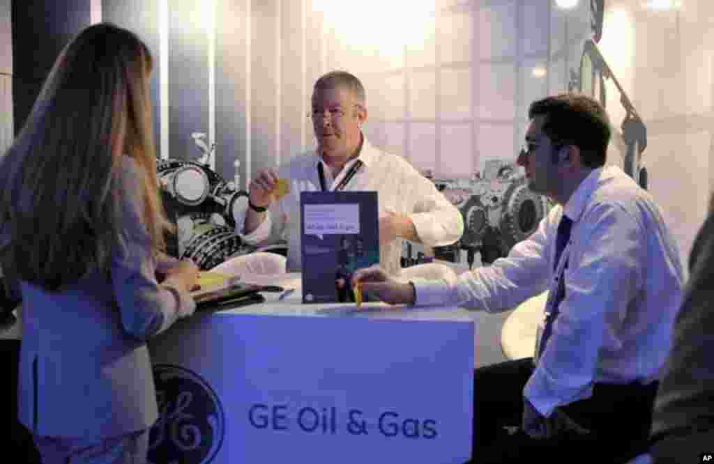 Participants attend an Oil and Gas conference in Nigeria's capital Abuja February 21 2012.