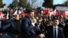 Turkish Prime Minister Ahmet Davutoglu speaks in Mardin, Turkey, Feb. 5, 2016.