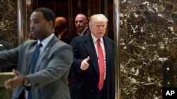 Donald Trump, Trump Tower, New York, le 6 décembre 2016. (AP Photo/Andrew Harnik)