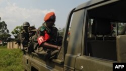 Les militaires des FARDC (Forces Armées de la République Démocratique du Congo) patrouillent à Beni, le 19 août 2016.
